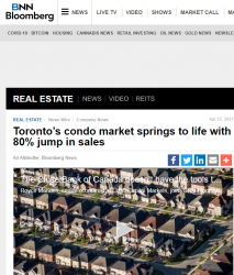 多伦多公寓销售猛增，销量跃升80%；加拿大三月份住房开工率创纪