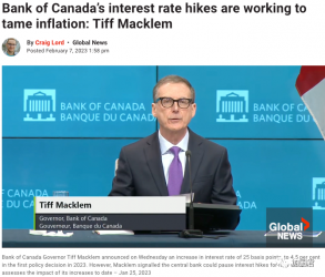 加拿大央行：加息起效了！强调通胀不跌就再加息！