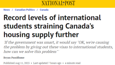 81万留学生涌入加拿大！住房短缺日益加剧！
