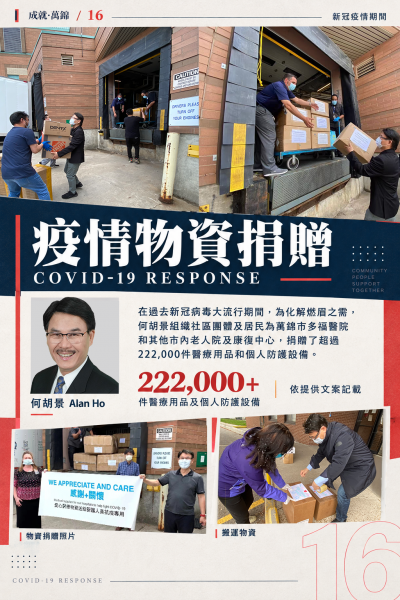 16年的市政经验,16年成绩单的亮眼-何胡景竞选连任万锦市区域议